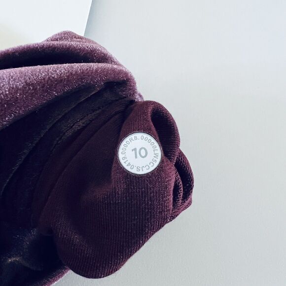 LULULEMON ATHLETICA Garnet Velvet Wunder Lounge HR Tight 28" Leggings - US 10 - Picture 7 of 8